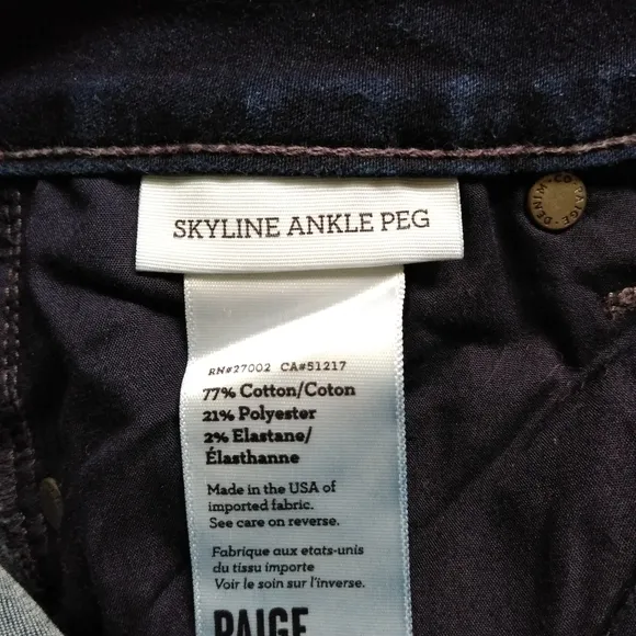 Paige Skyline Ankle Peg Jeans