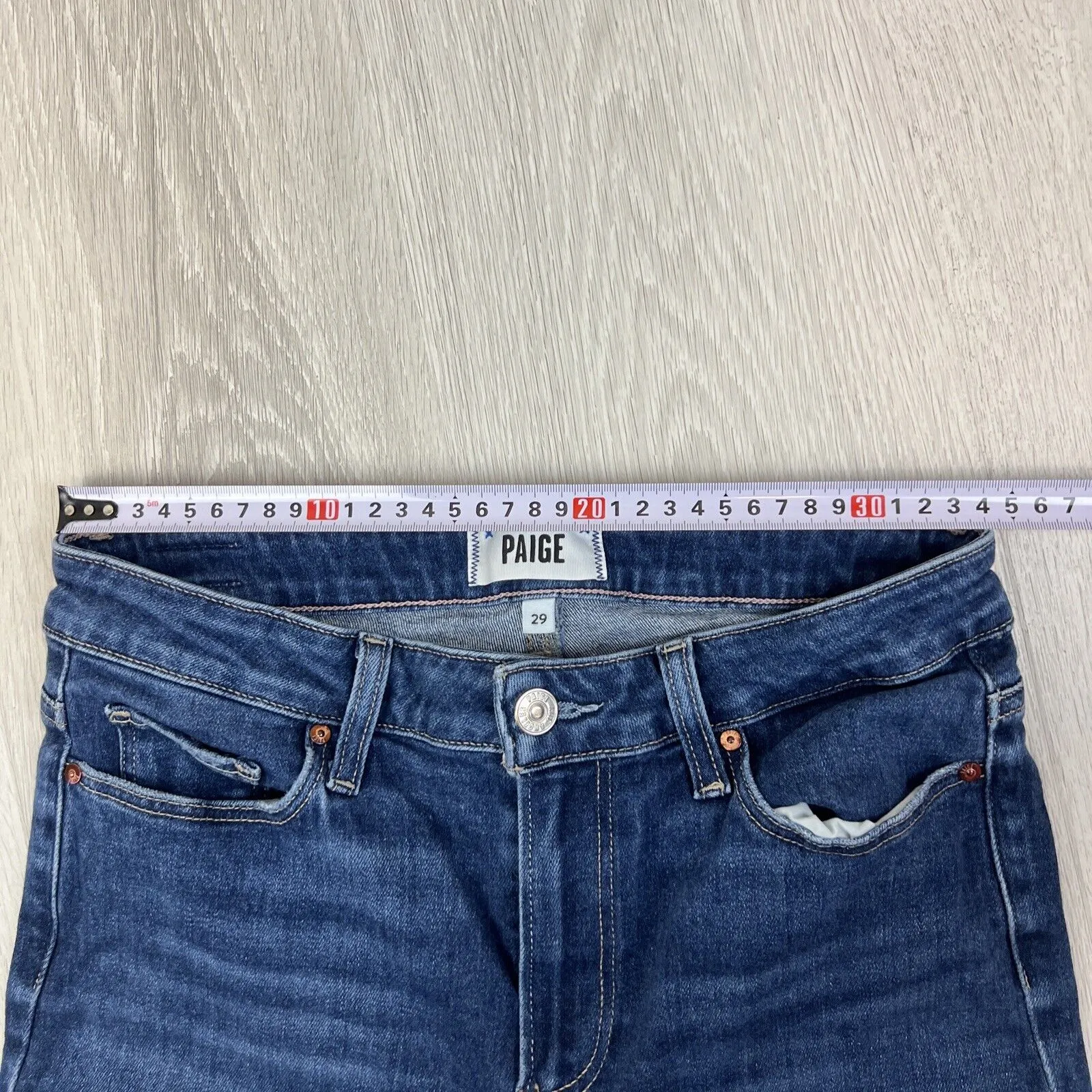 Paige Womens Hoxton Ankle Blue Denim Skinny Jeans Size 29