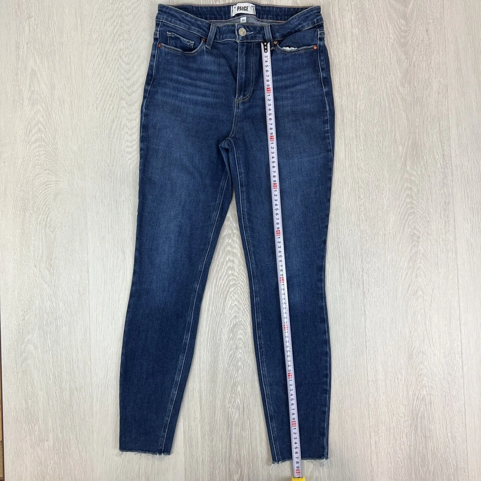 Paige Womens Hoxton Ankle Blue Denim Skinny Jeans Size 29