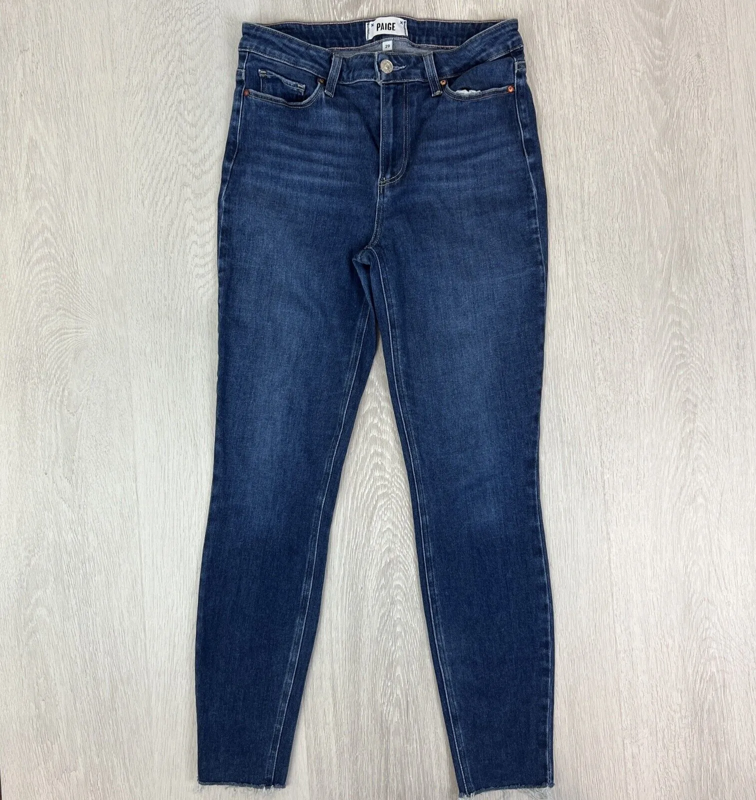 Paige Womens Hoxton Ankle Blue Denim Skinny Jeans Size 29