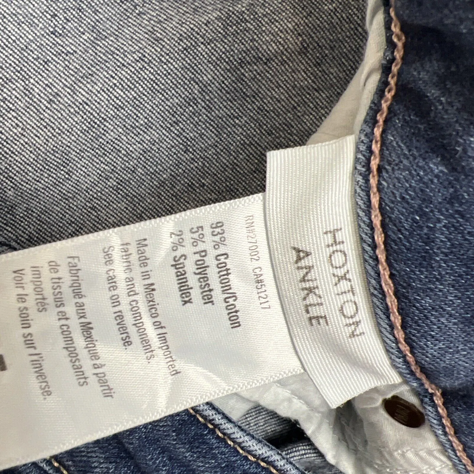 Paige Womens Hoxton Ankle Blue Denim Skinny Jeans Size 29