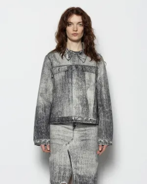 Paint Denim Jacket in Faded Black