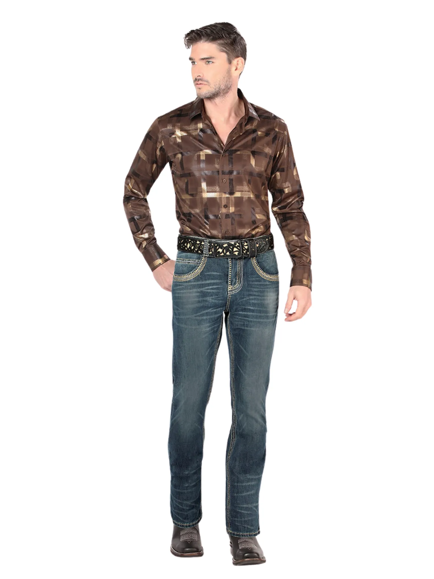 Pantalon Vaquero de Mezclilla Stretch Boot Cut para Hombre 'Lamasini' - ID: 1851