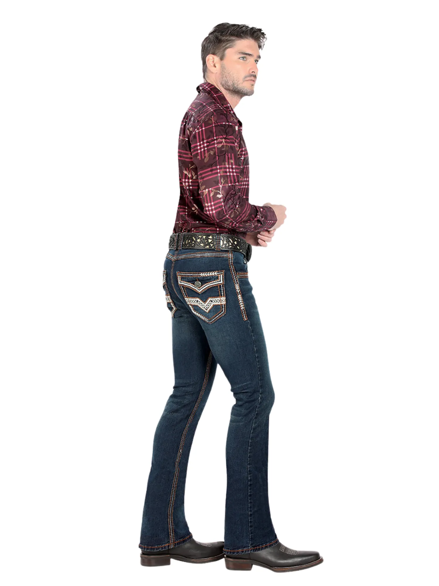 Pantalon Vaquero de Mezclilla Stretch Boot Cut para Hombre 'Lamasini' - ID: 1851