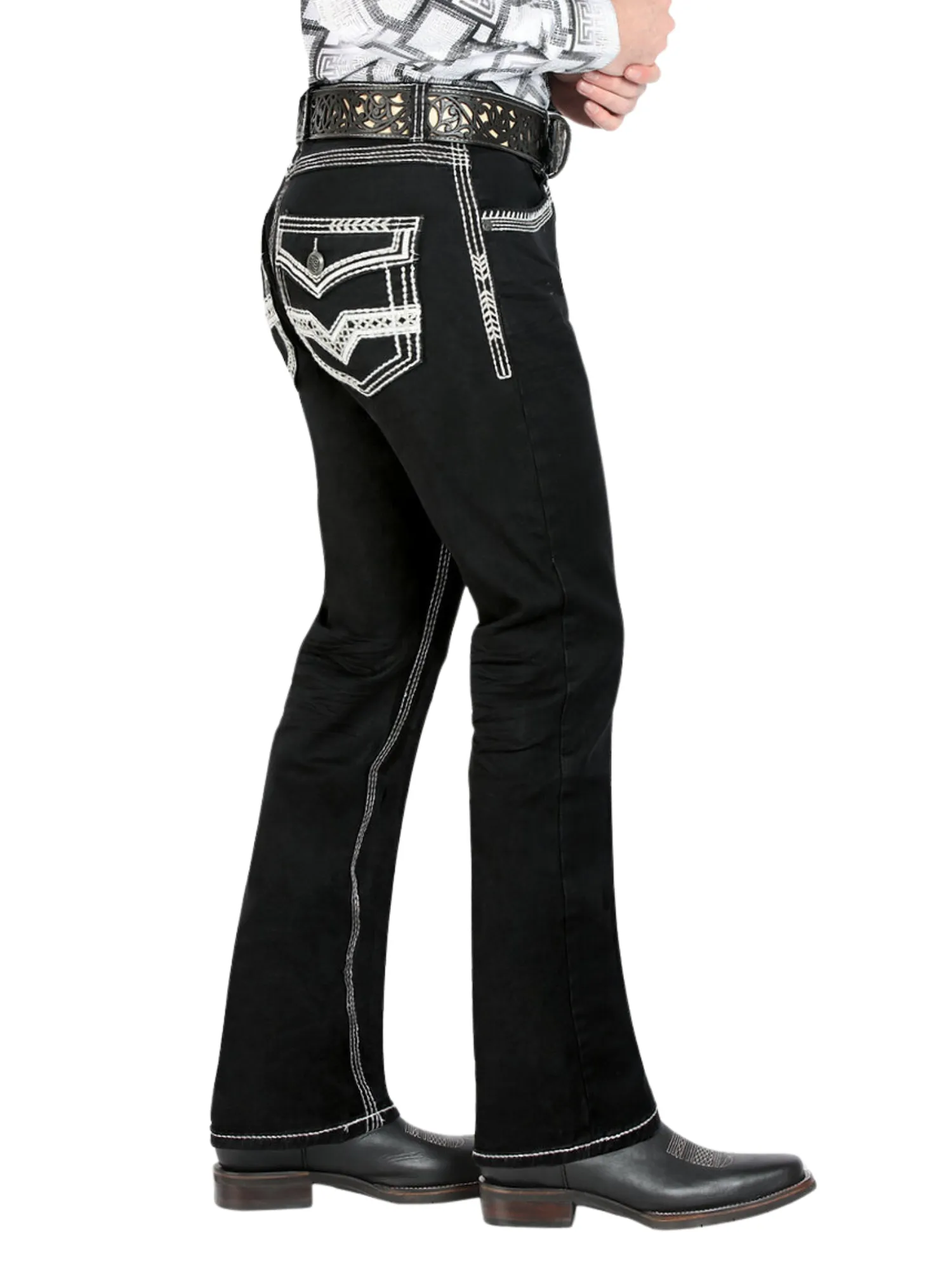 Pantalon Vaquero de Mezclilla Stretch Boot Cut para Hombre 'Lamasini' - ID: 1851
