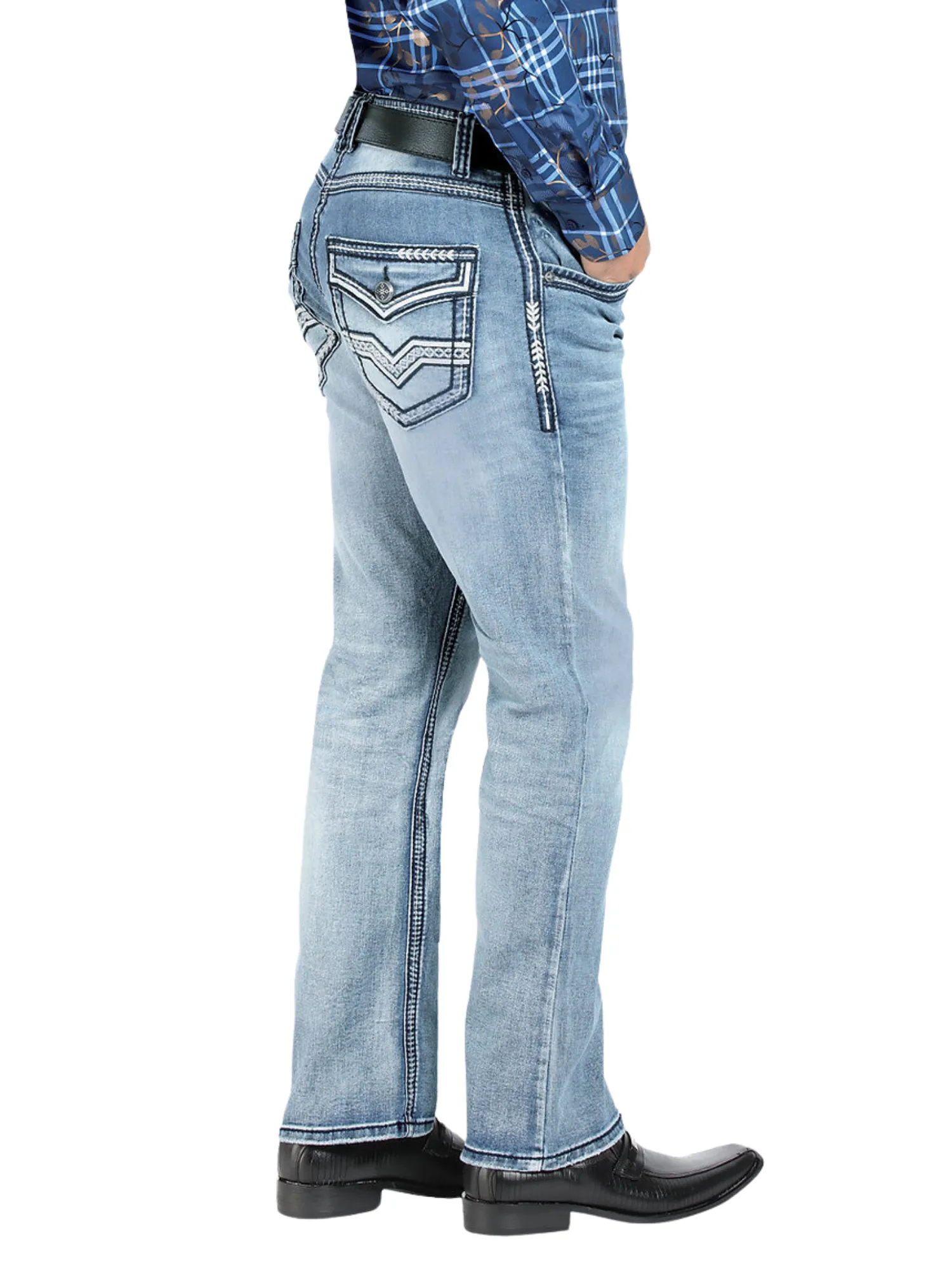 Pantalon Vaquero de Mezclilla Stretch Boot Cut para Hombre 'Lamasini' - ID: 1851