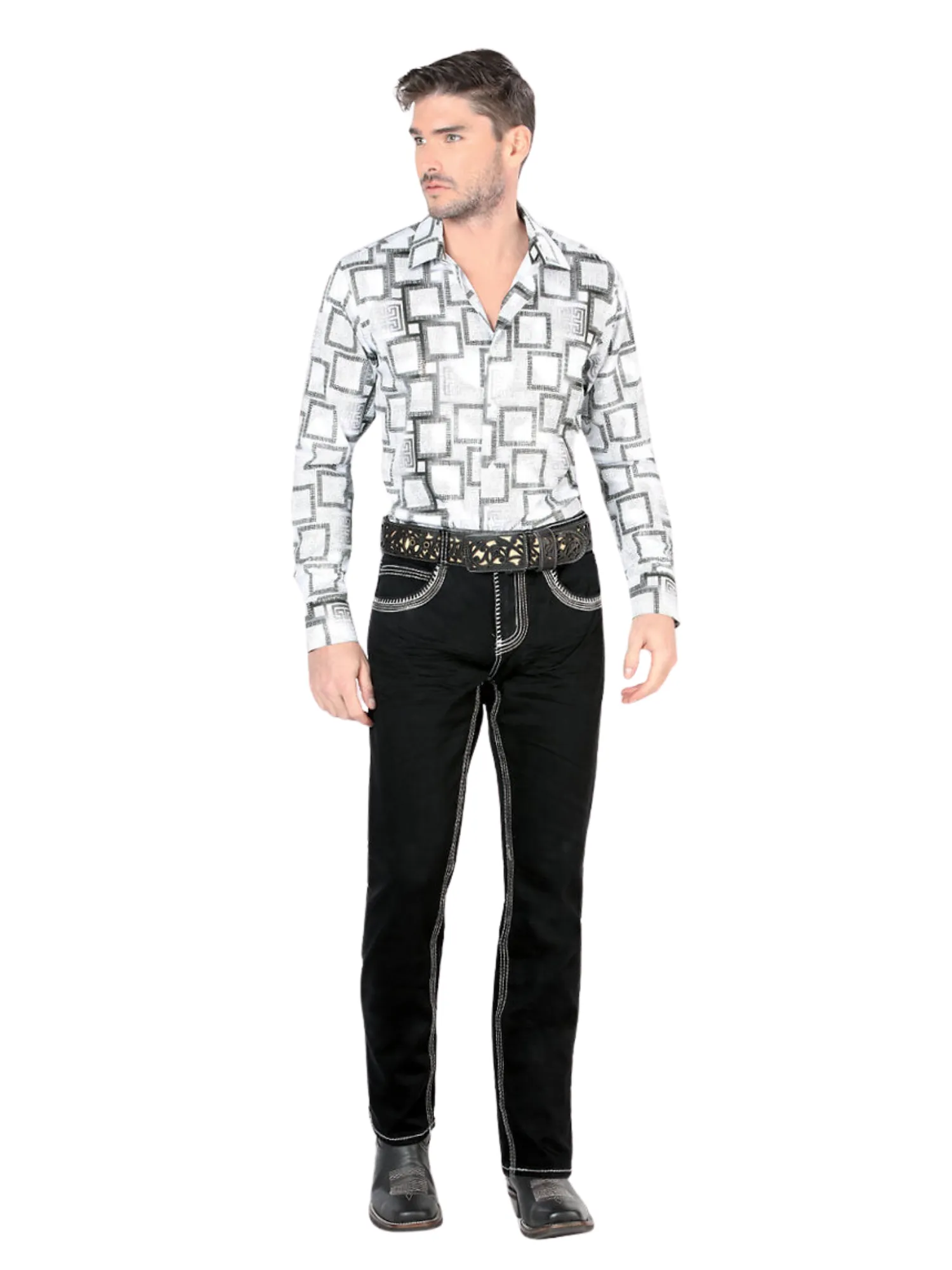 Pantalon Vaquero de Mezclilla Stretch Boot Cut para Hombre 'Lamasini' - ID: 1851