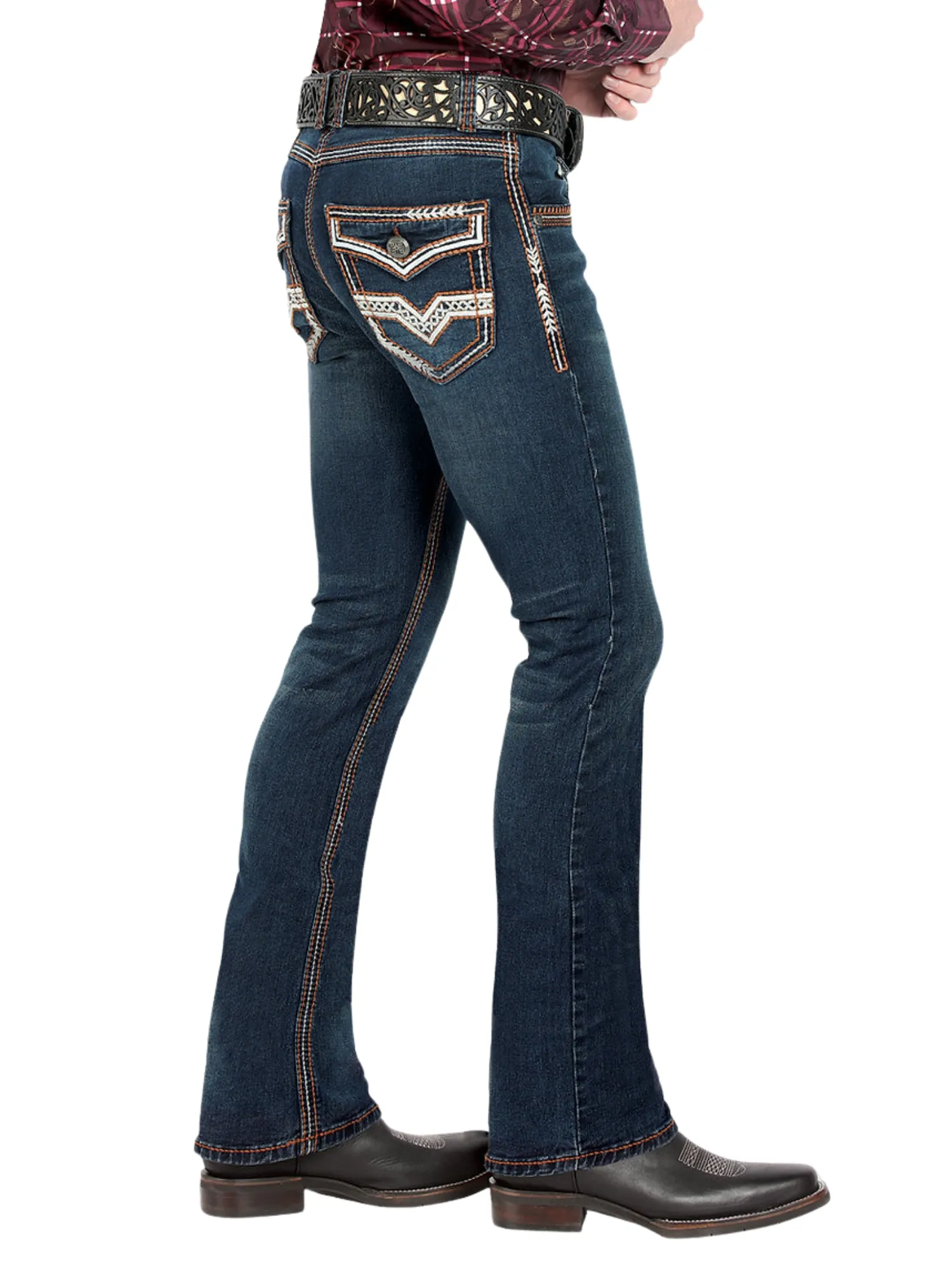 Pantalon Vaquero de Mezclilla Stretch Boot Cut para Hombre 'Lamasini' - ID: 1851