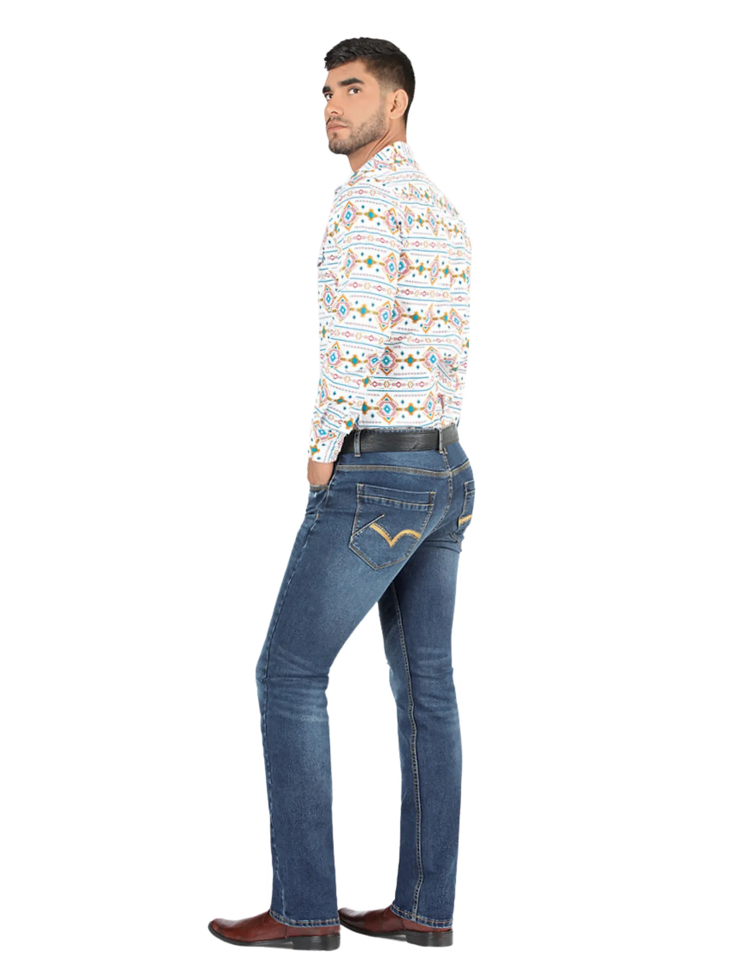 Pantalon Vaquero de Mezclilla Stretch para Hombre 'Montero' - ID: 5306