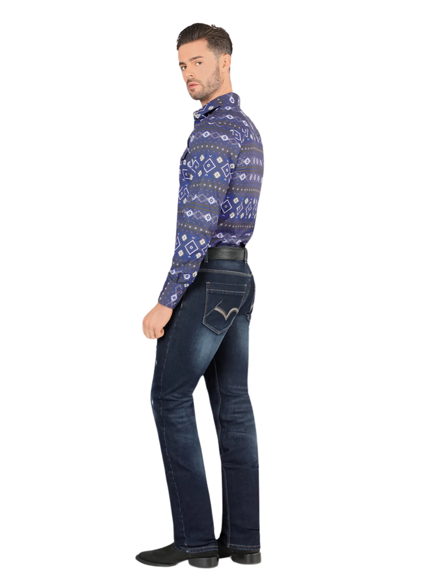 Pantalon Vaquero de Mezclilla Stretch para Hombre 'Montero' - ID: 5306
