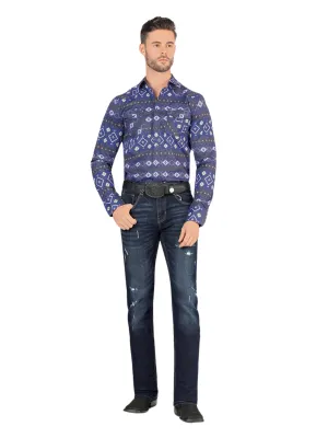 Pantalon Vaquero de Mezclilla Stretch para Hombre 'Montero' - ID: 5306