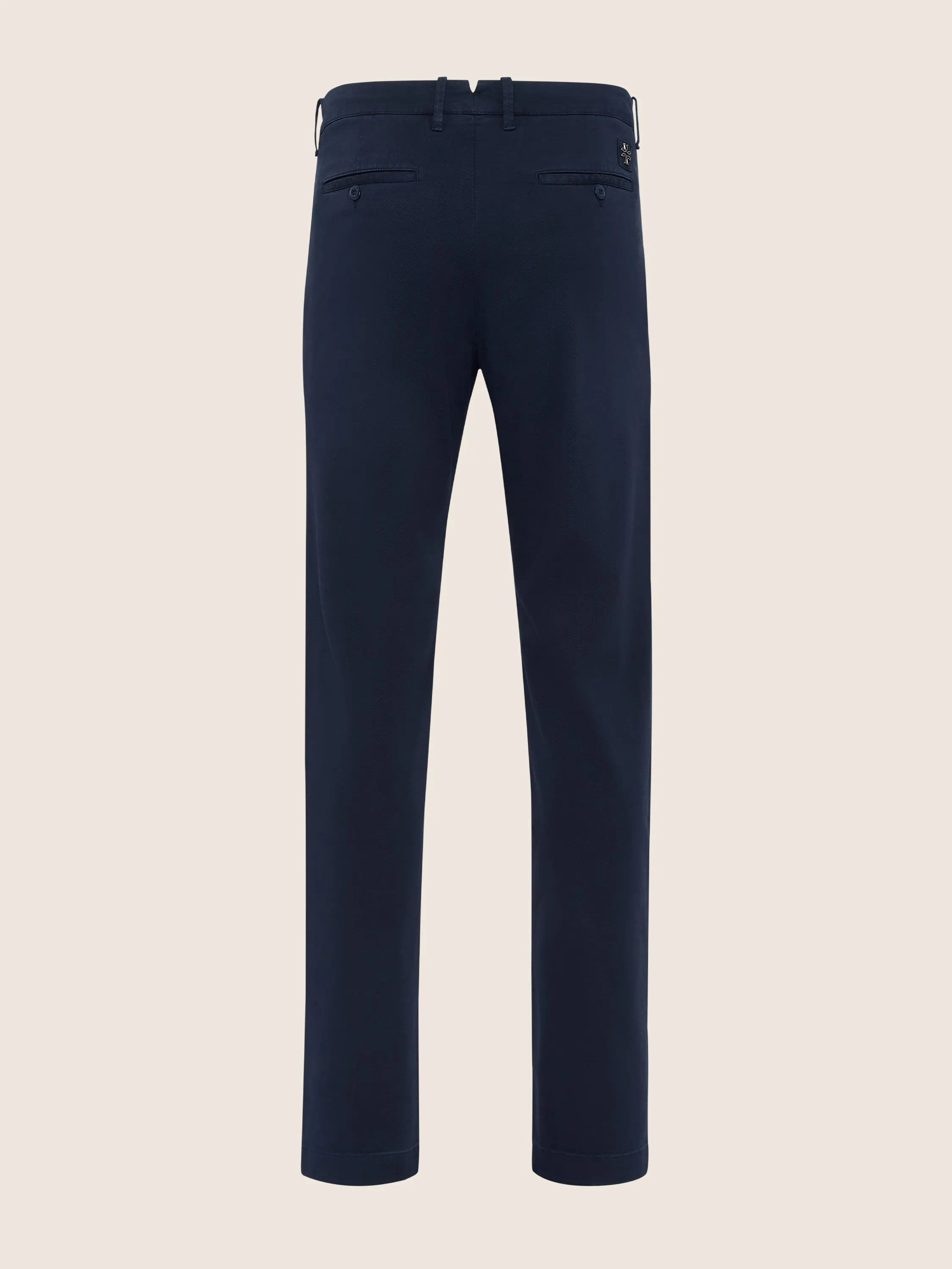 Pantalone chino slim Bobby in gabardina stretch navy blue