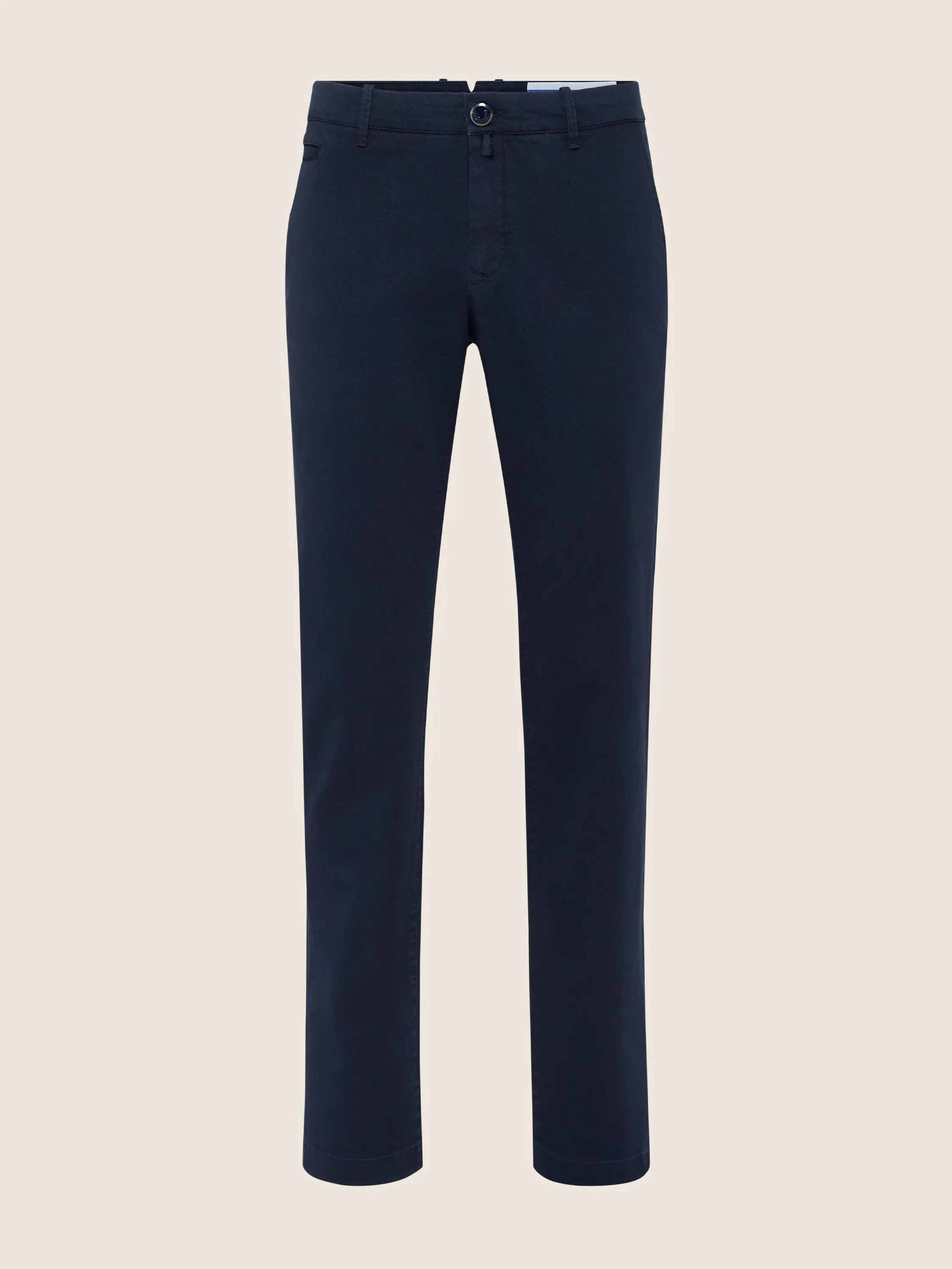 Pantalone chino slim Bobby in gabardina stretch navy blue