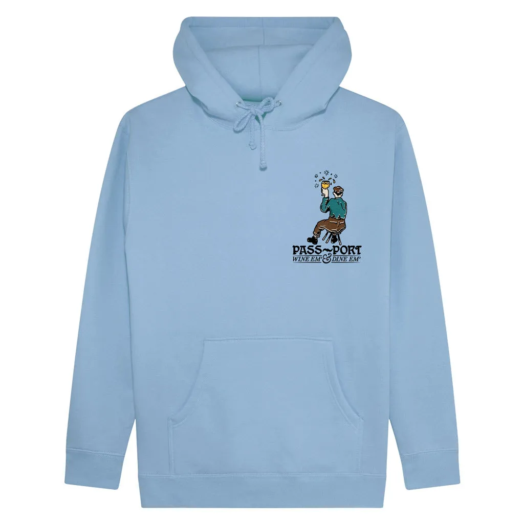 PASSPORT WINE 'EM HOODIE - LIGHT BLUE