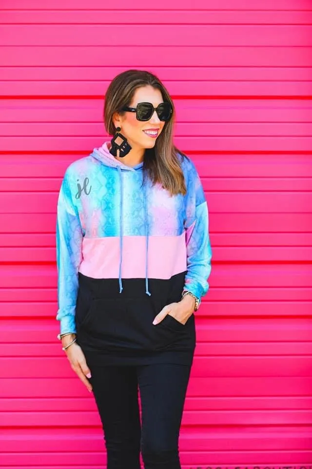 Pastel Snakeskin Hoodie