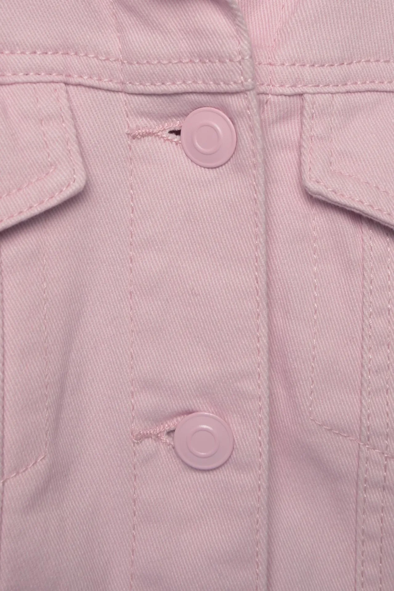 Peplum Hem Denim Jacket in Pink