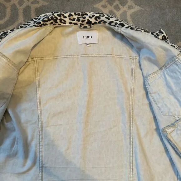 PISTOLA Cheetah Jean Jacket