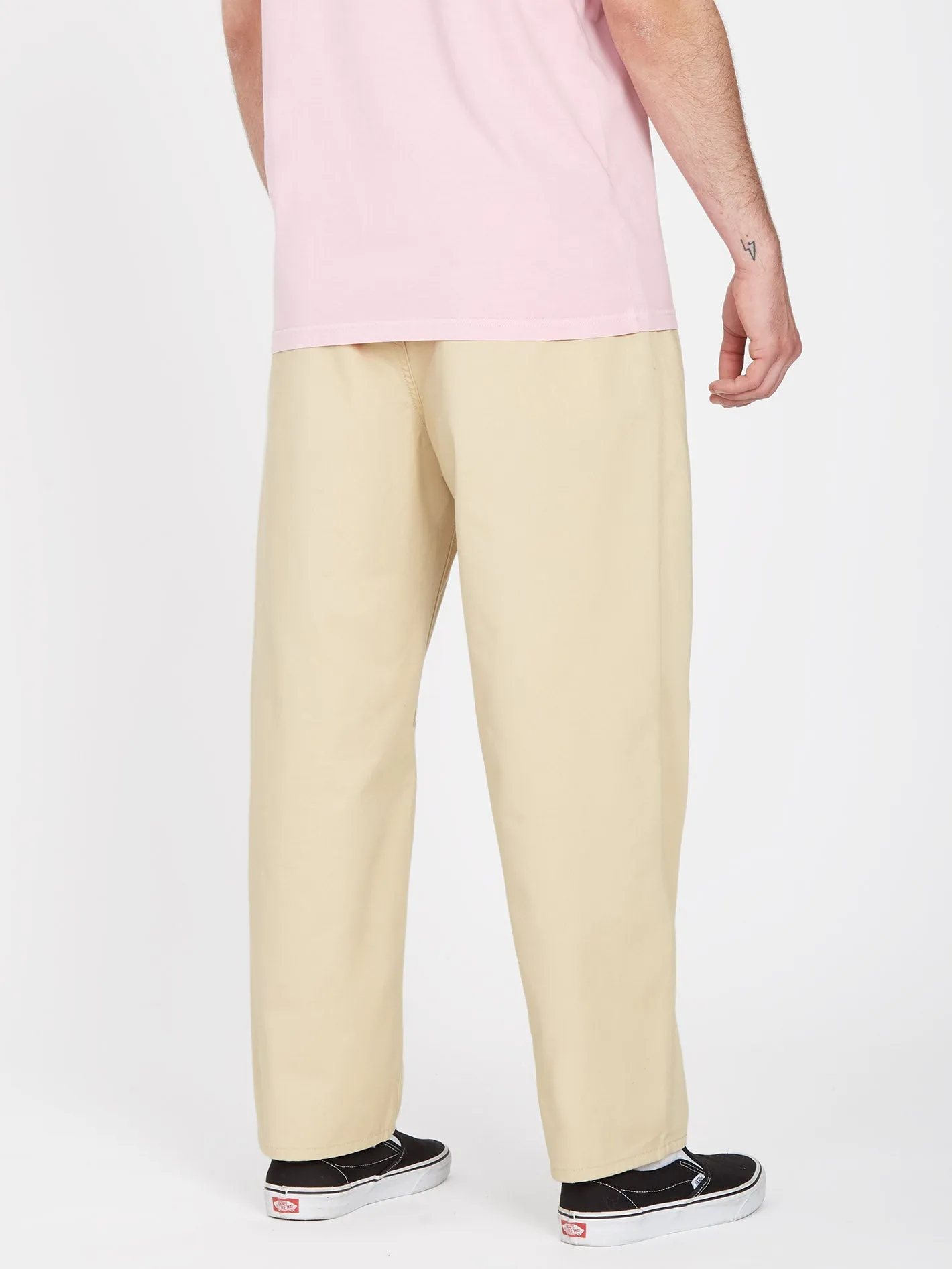 Pleated Chino Hose - ALMOND