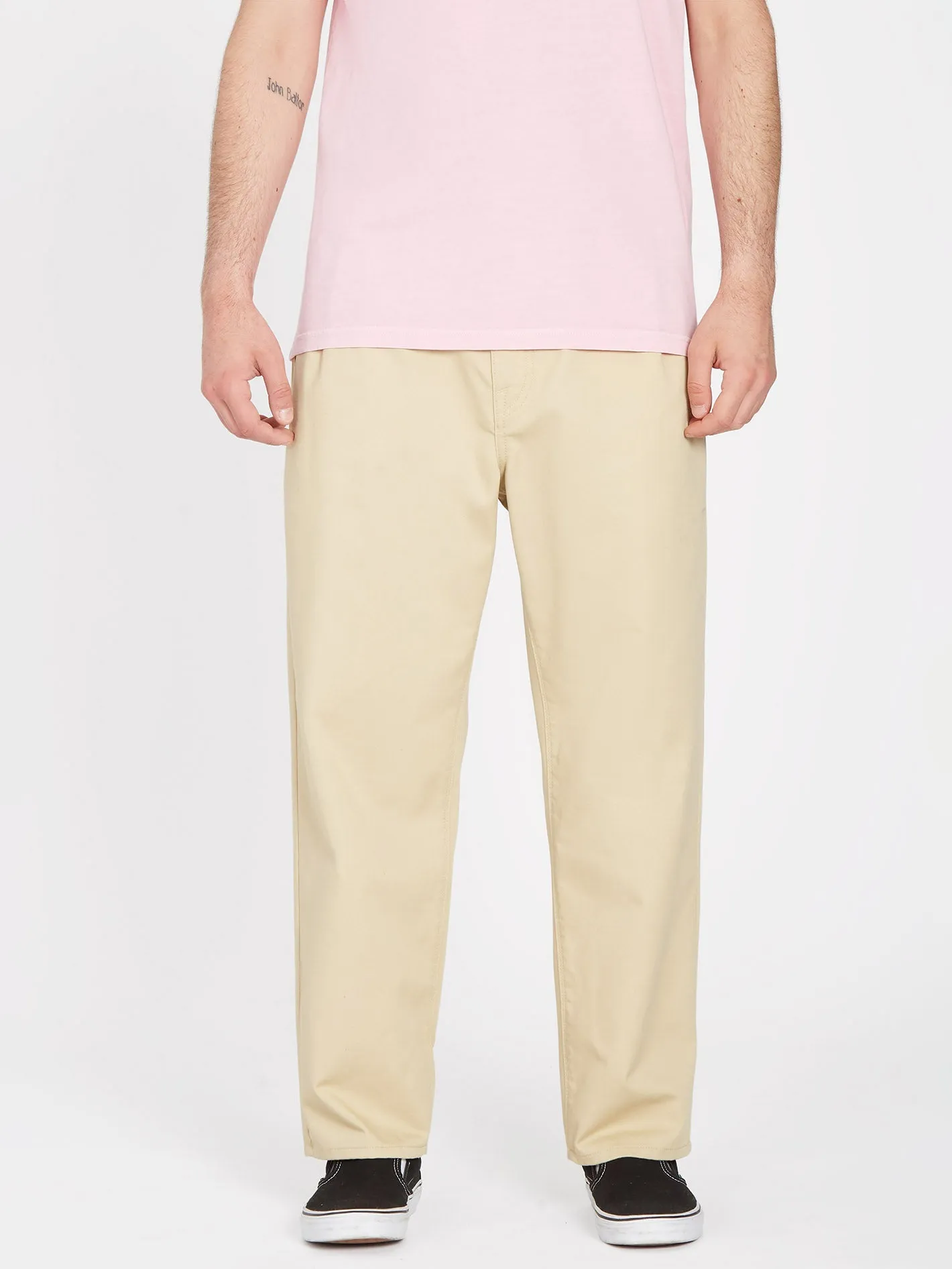 Pleated Chino Hose - ALMOND