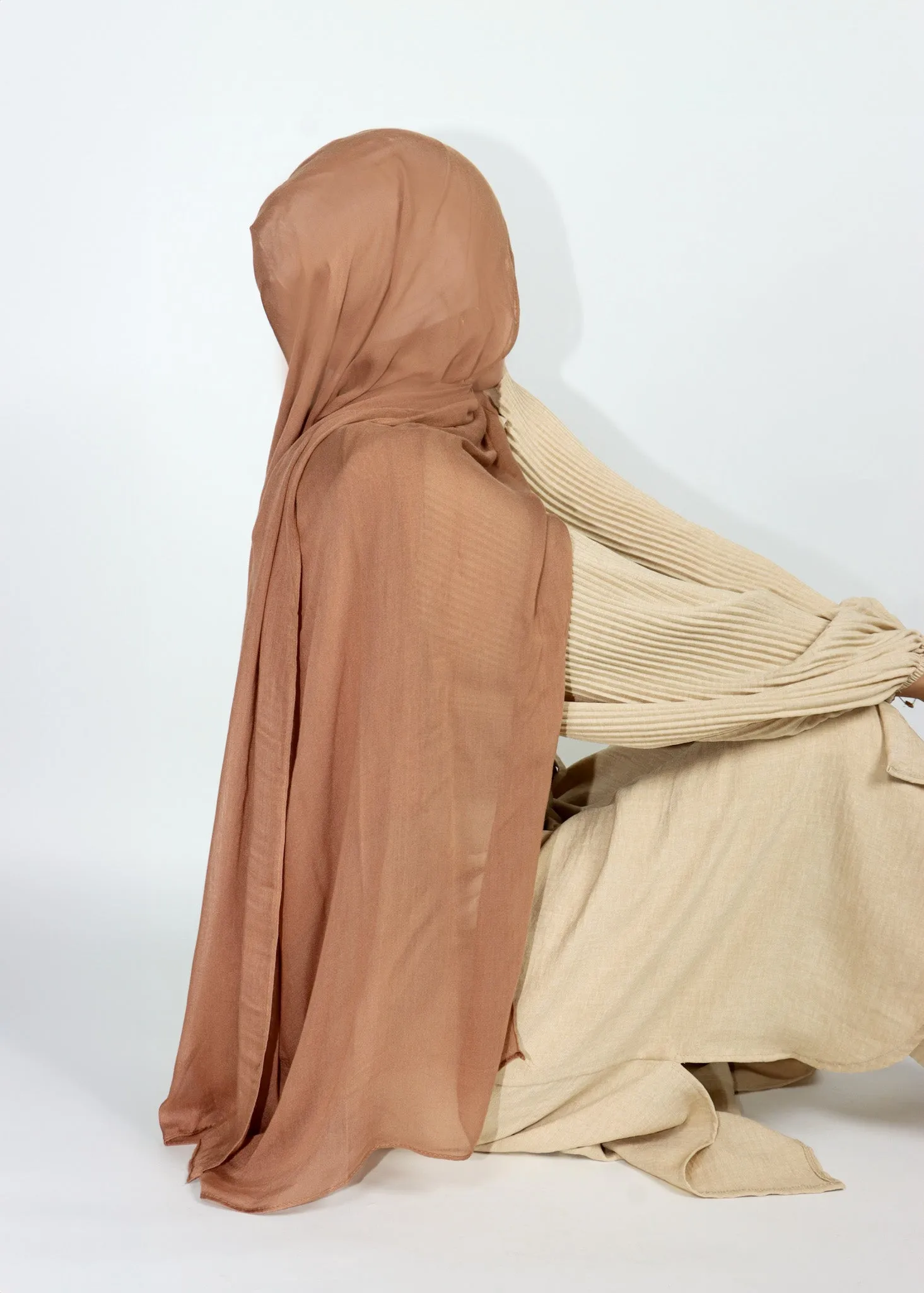 Pleated Sleeve Set - Almond