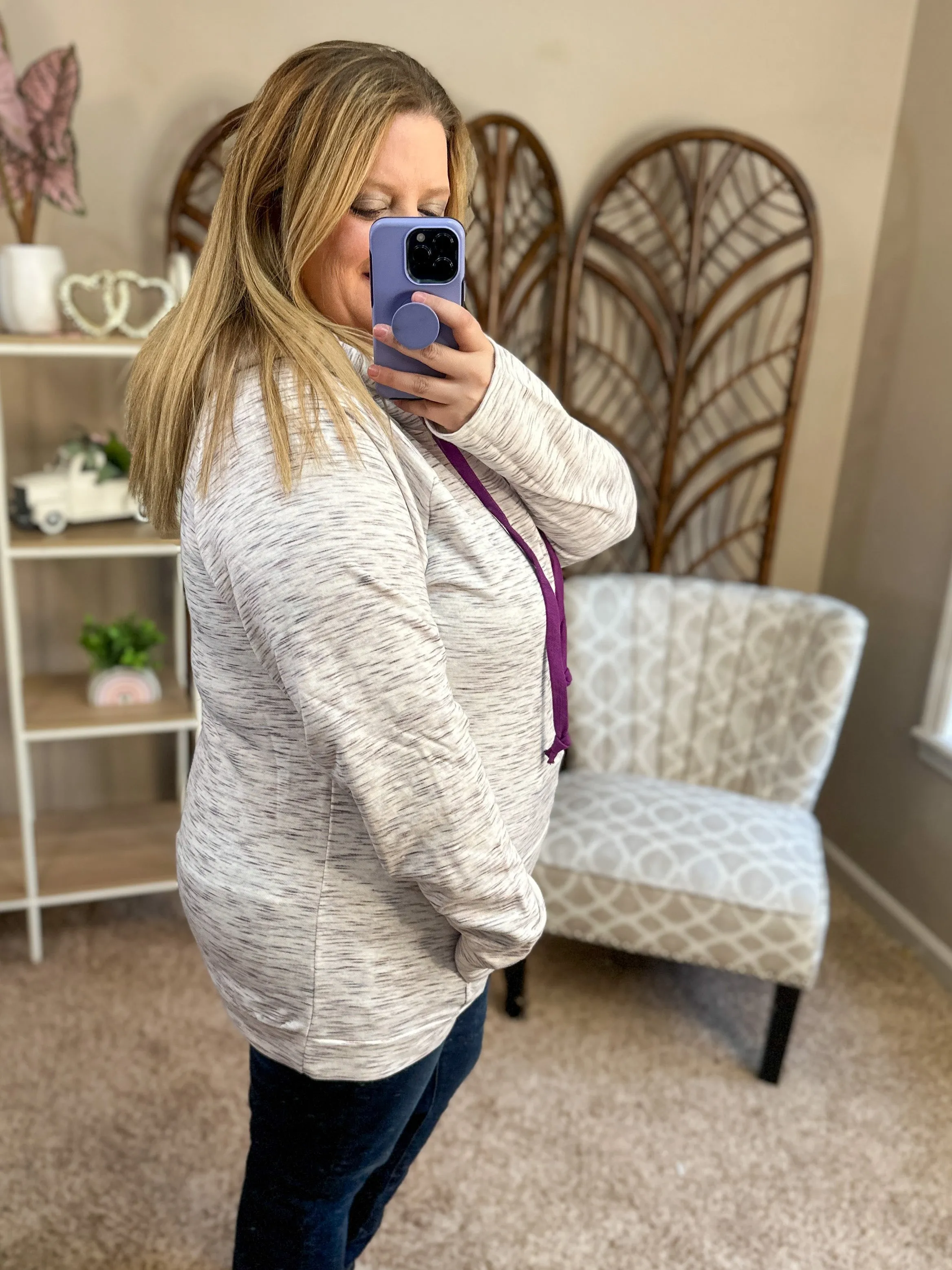 Plum Perfect Pullover Hoodie w/Thumbholes