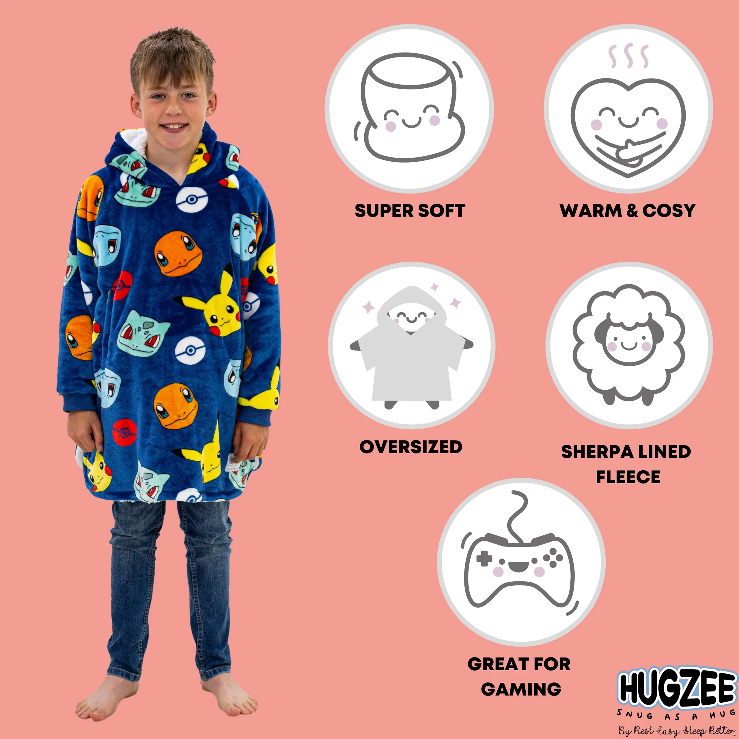 Pokémon Fleece Hoodie Blanket