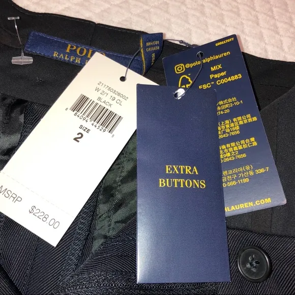 Polo Ralph Lauren Ladies Black Dress Shorts Size 2