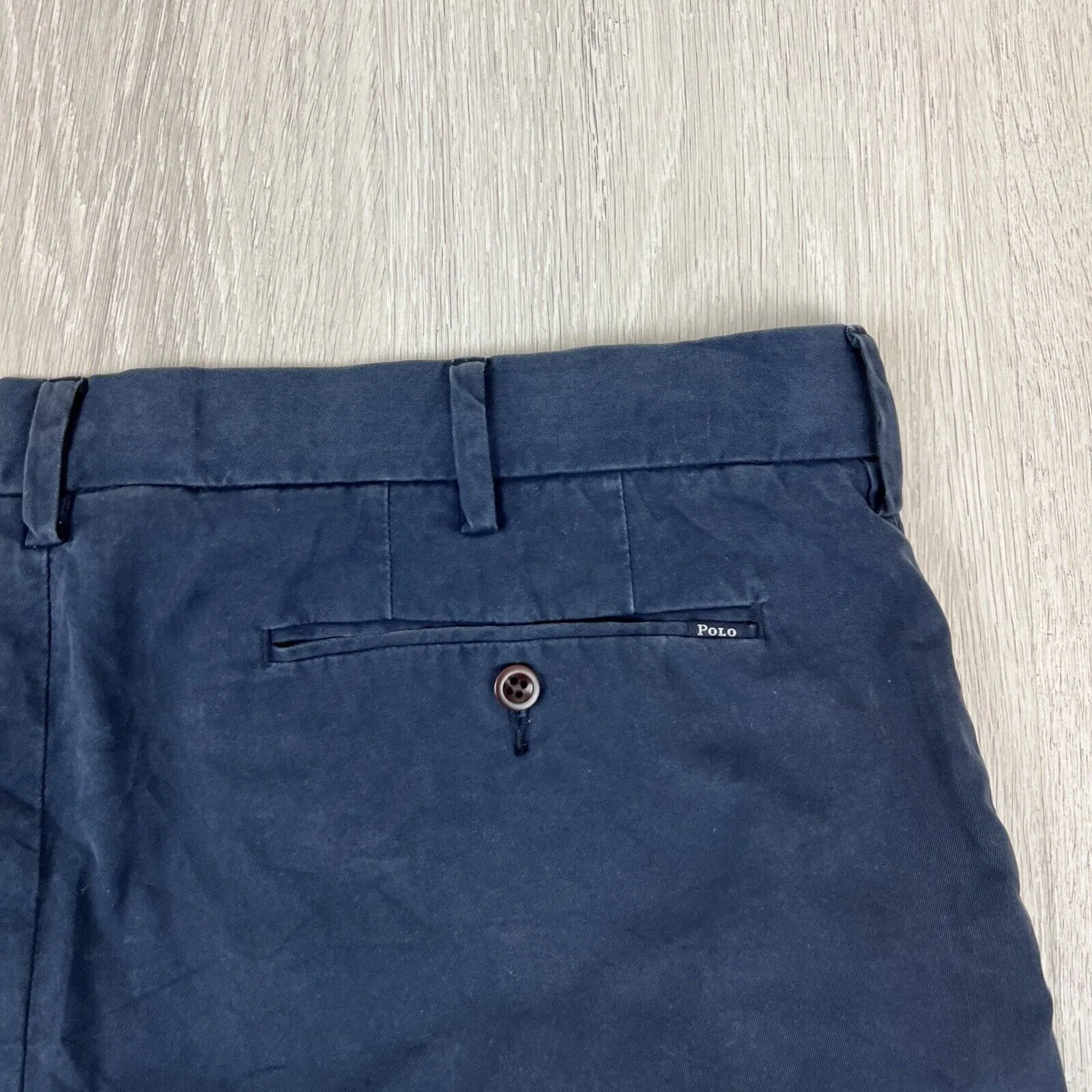 Polo Ralph Lauren Mens Navy Blue Chino Shorts Size 36