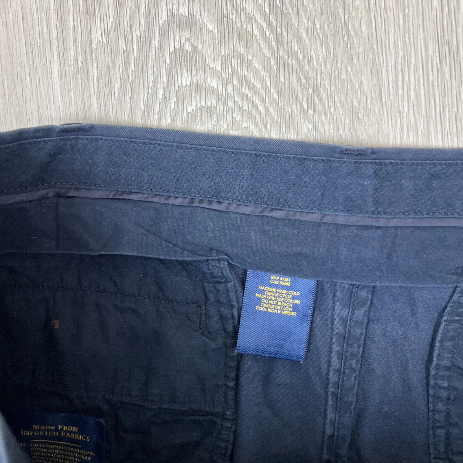 Polo Ralph Lauren Mens Navy Blue Chino Shorts Size 36