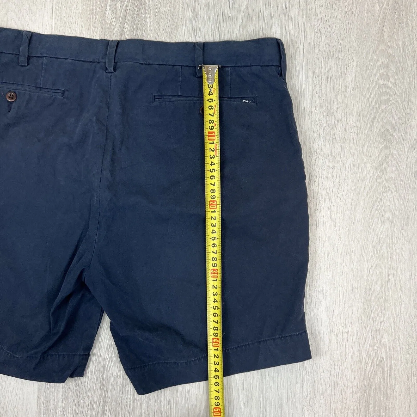Polo Ralph Lauren Mens Navy Blue Chino Shorts Size 36