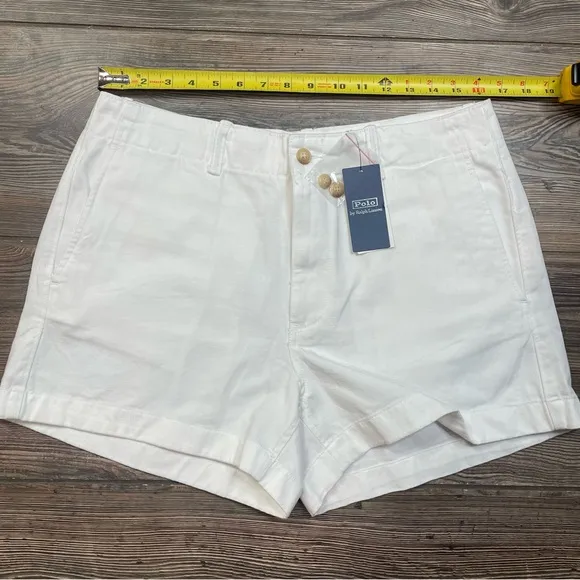Polo Ralph Lauren Women’s 3” Chino Twill Short White‎ Size 10 NWT $128