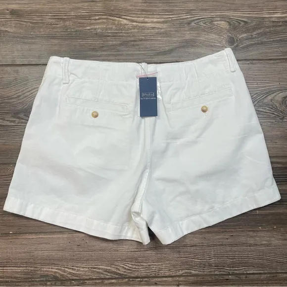 Polo Ralph Lauren Women’s 3” Chino Twill Short White‎ Size 10 NWT $128