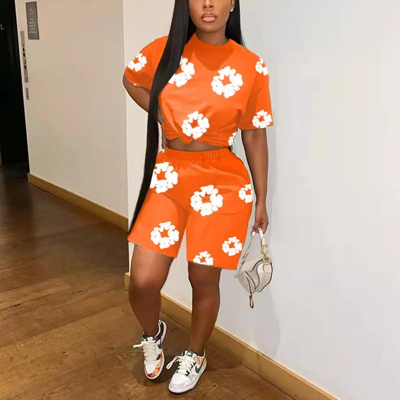 Print 2PCS Shorts Set