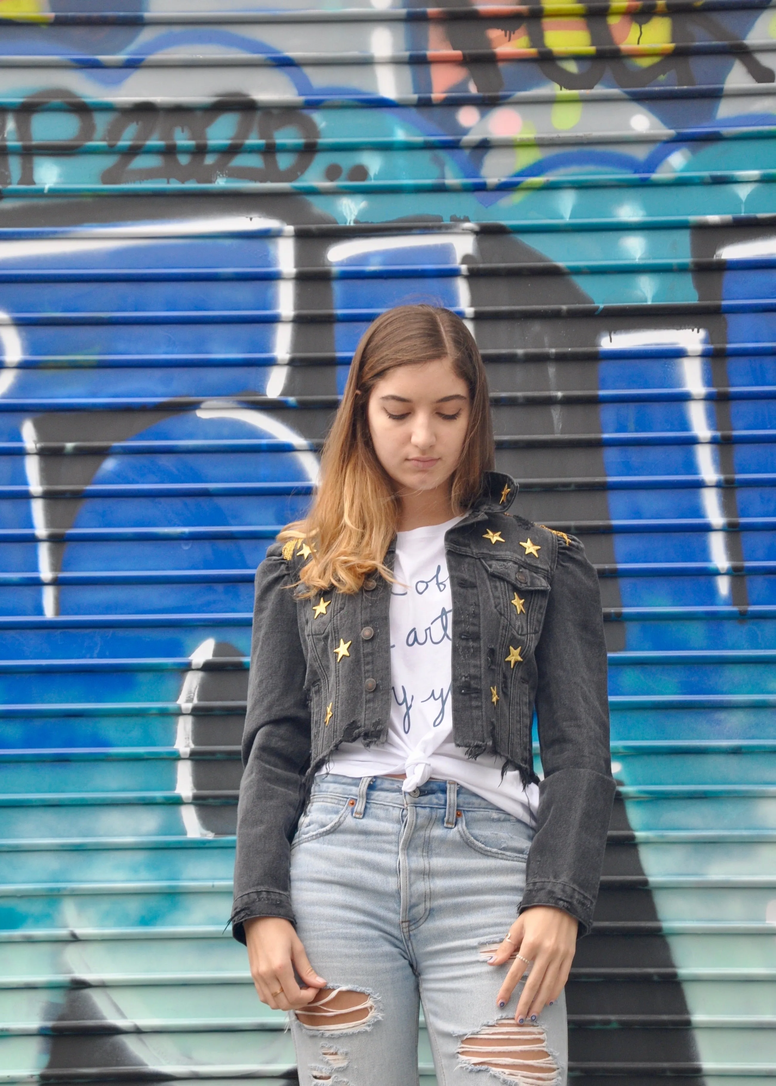 Protected Evil Eye Denim Jacket