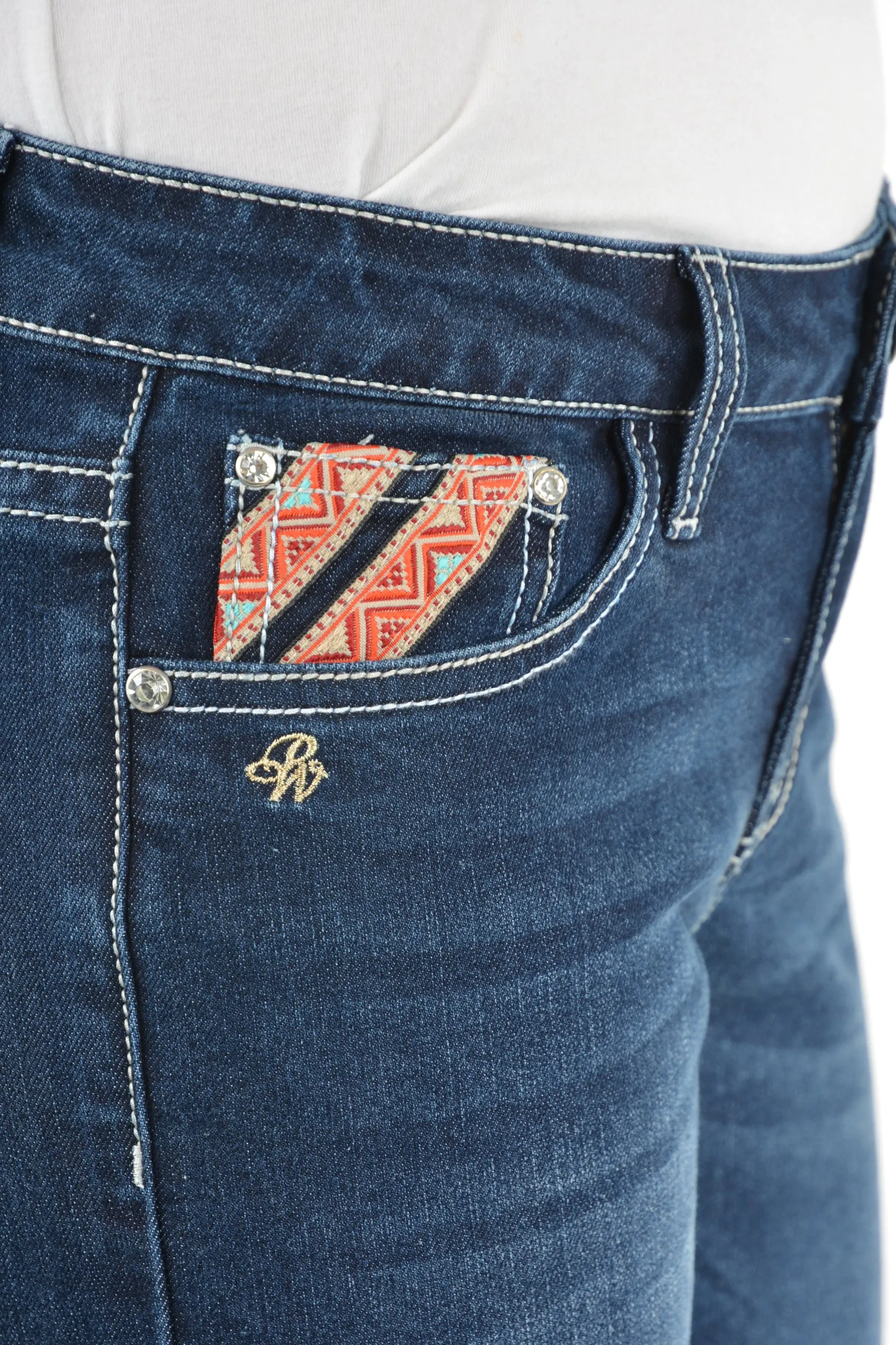 Pure Western Aztec Boot Cut Ladies Jean Darkest Night