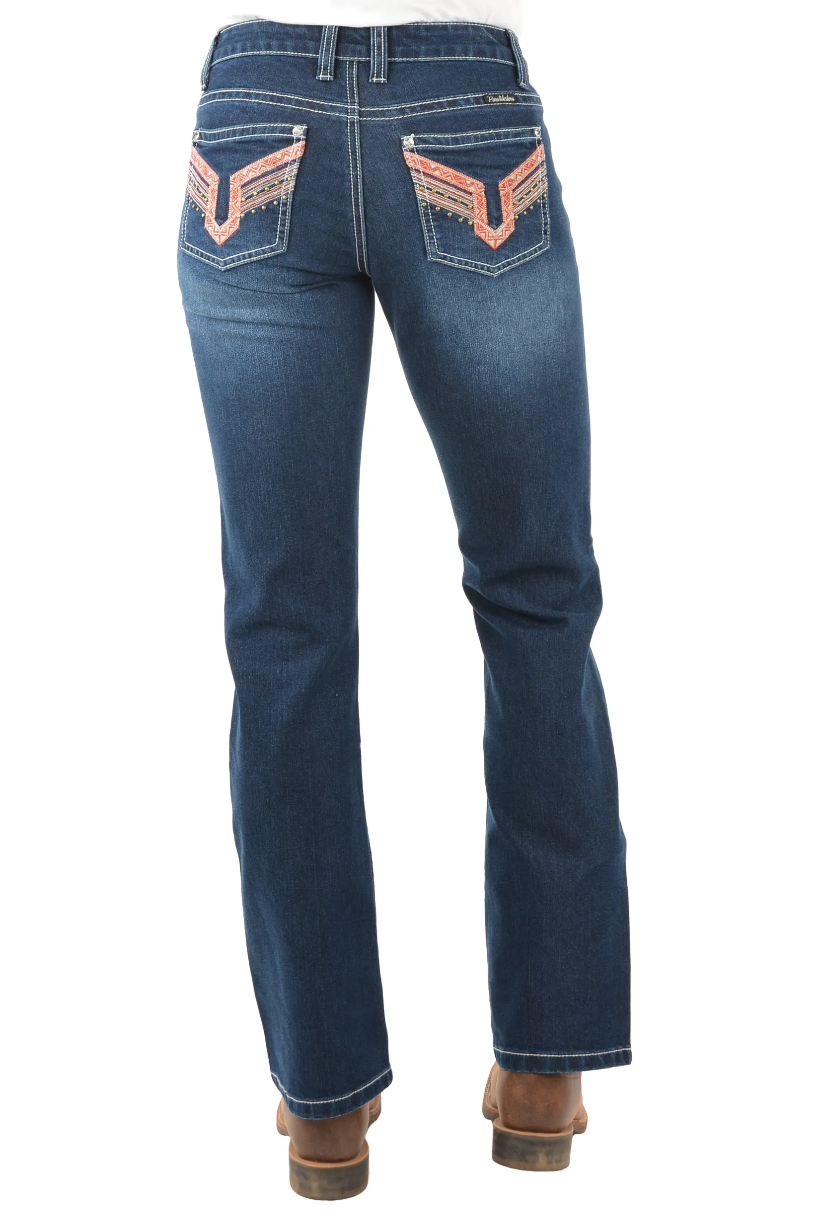 Pure Western Aztec Boot Cut Ladies Jean Darkest Night