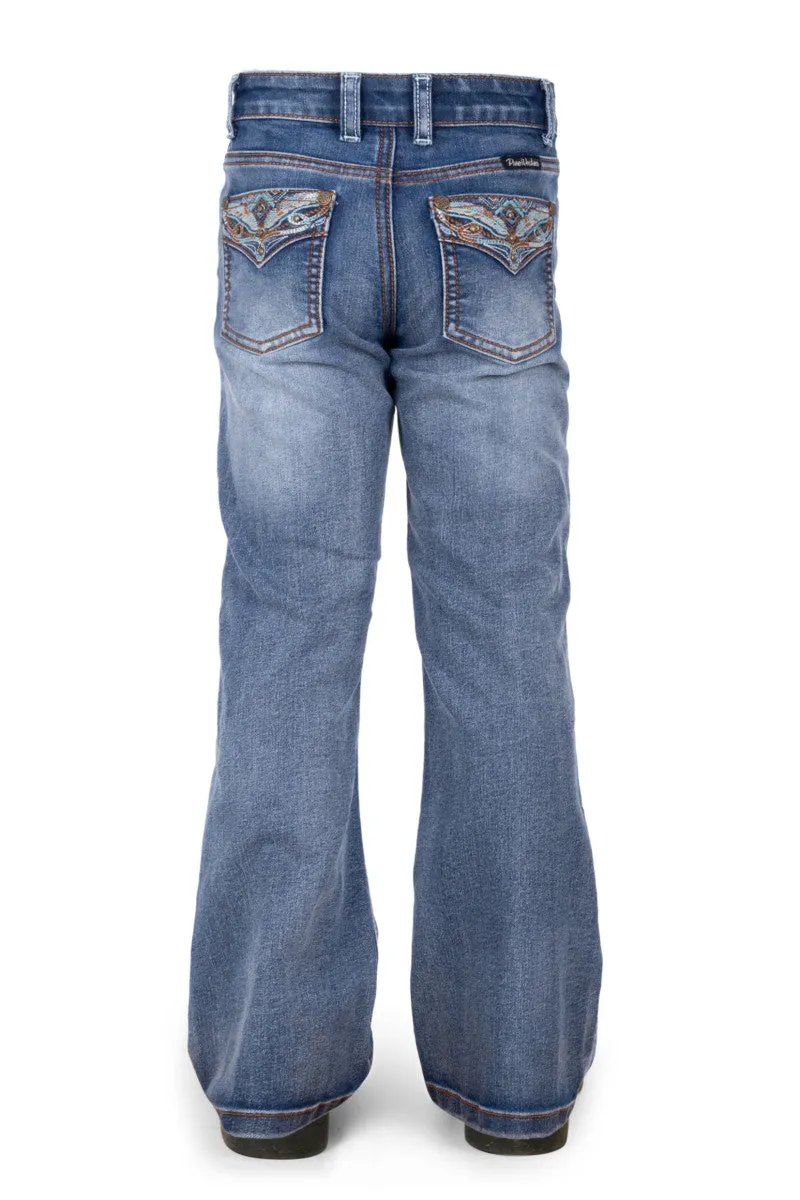 Pure Western Nina Girls Boot Cut Jeans Moonshine
