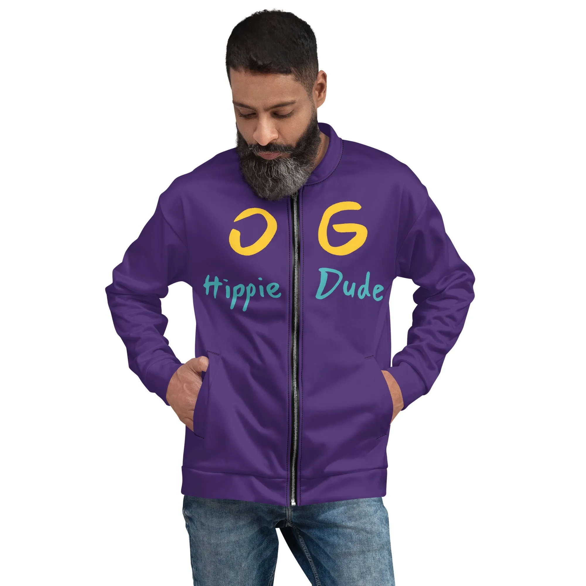 Purple Bomber Jacket - OG Hippie Dude