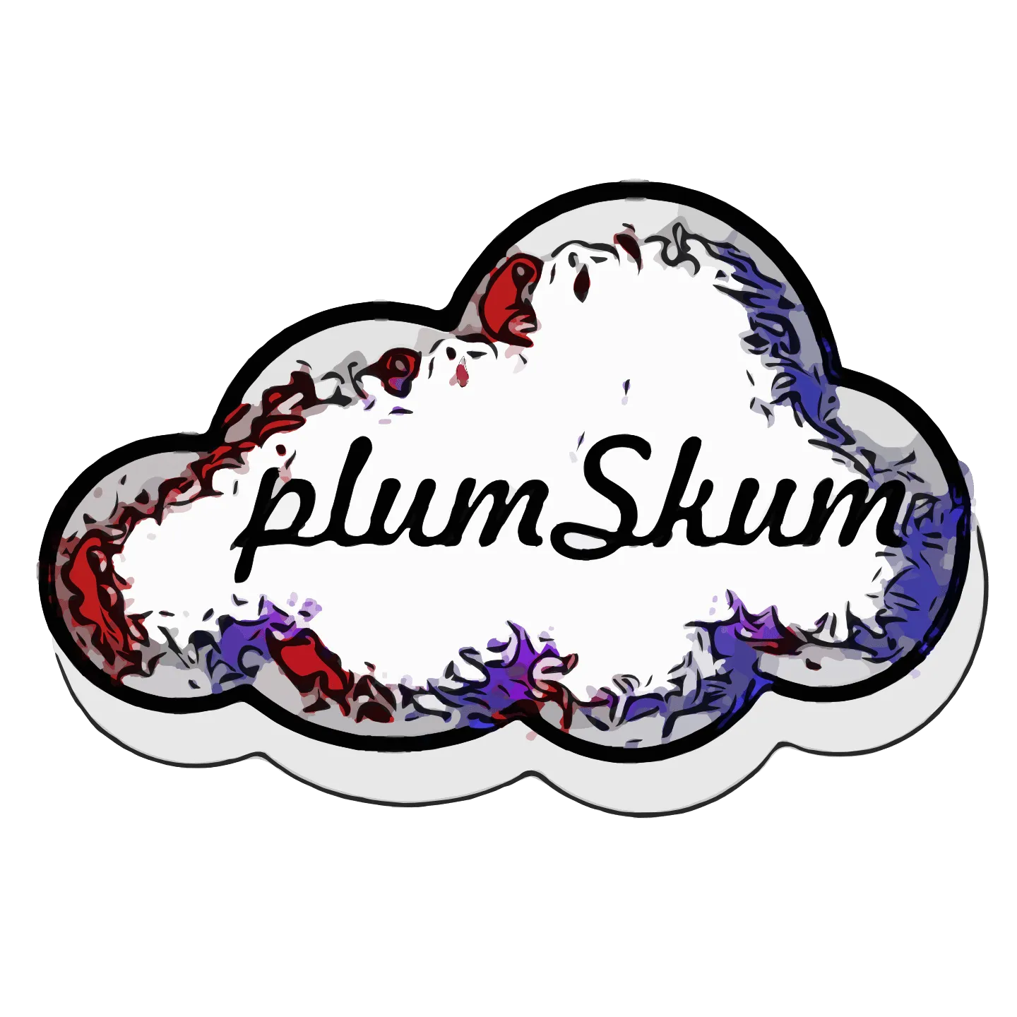 Purple Plumskum Profanity Product | All Over Print Grawlix Pull Over Hoodie