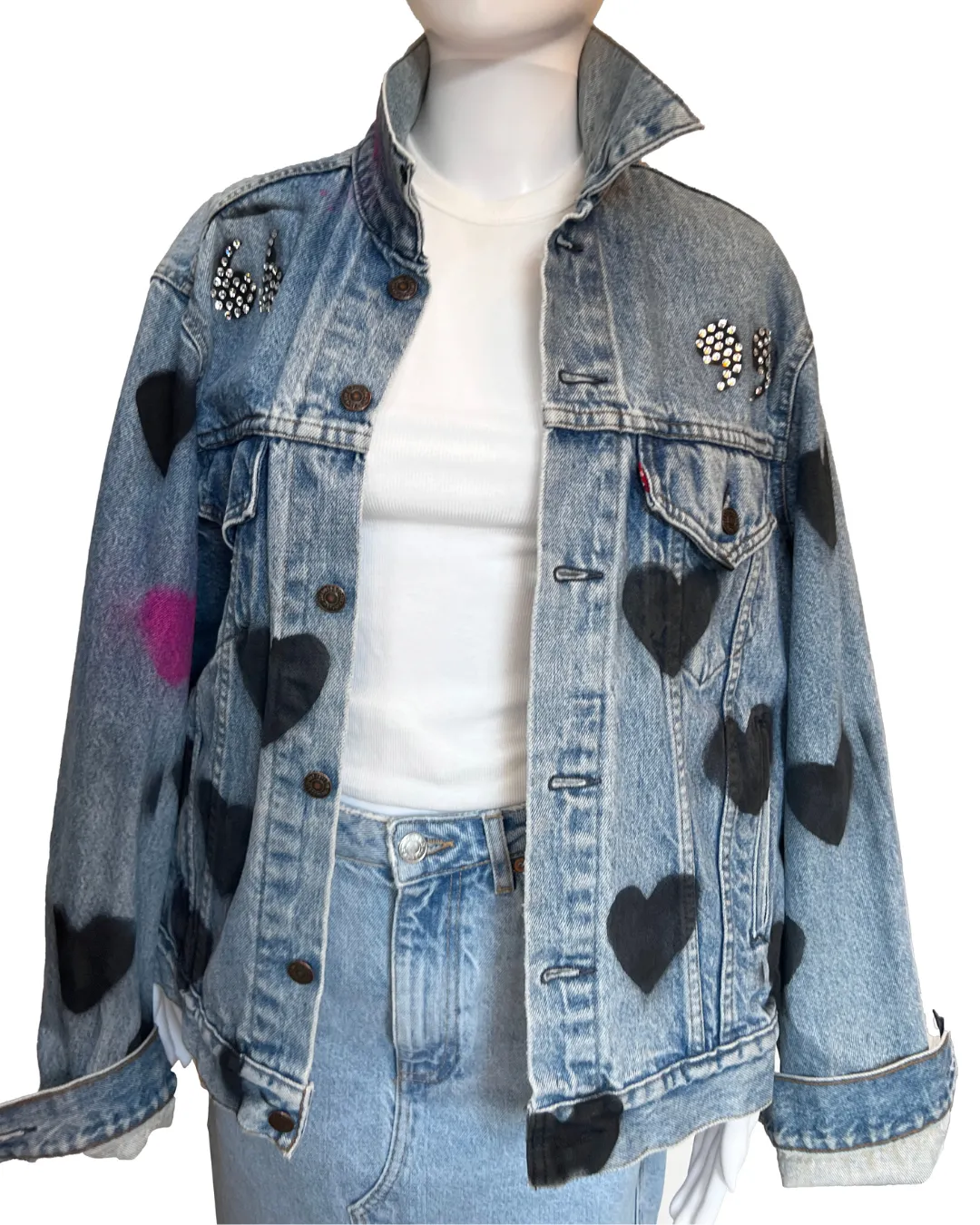 QUOTE ME UPCYCLED LEVI'S DENIM JACKET