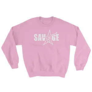 "SAVAGE" Sweatshirt Light Pink (white print)