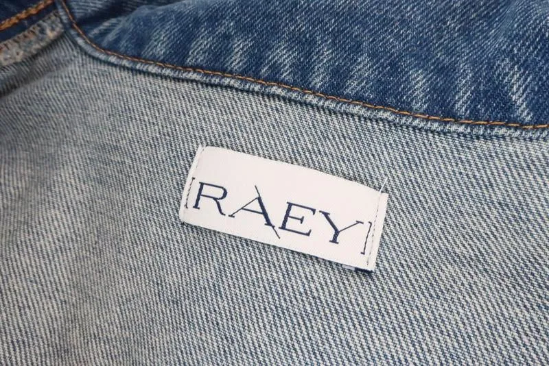 Raey 1970s Denim Bomber Jacket Size UK 10