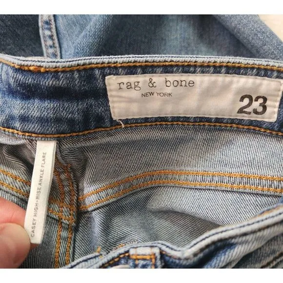 Rag &amp; bone Casey High Rise Ankle Flare Jeans Size 23