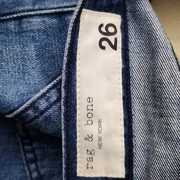 Rag and bone women's blue cotton distressed casual summer shorts Sz 26