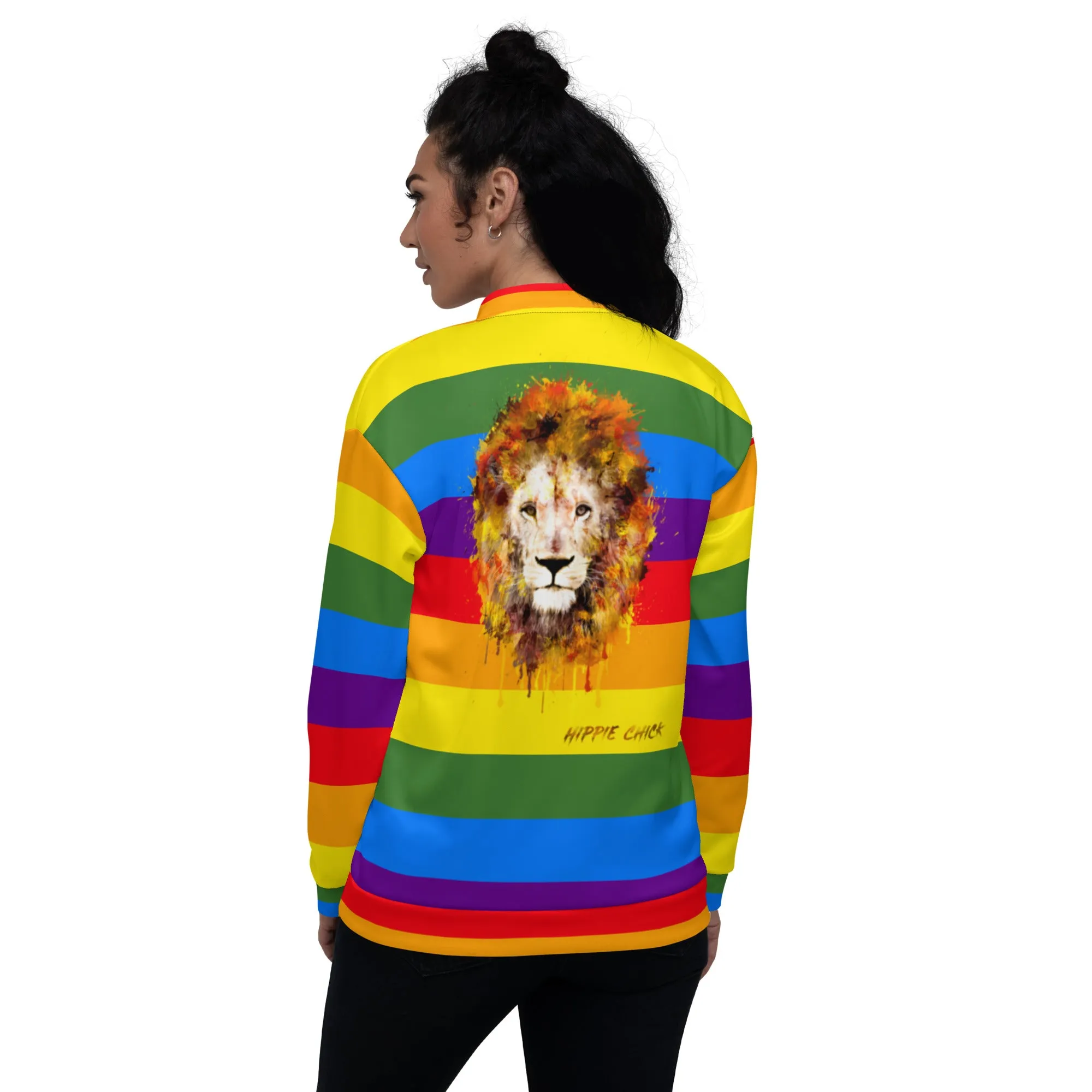Rainbow Bomber Jacket - OG Hippie Chick