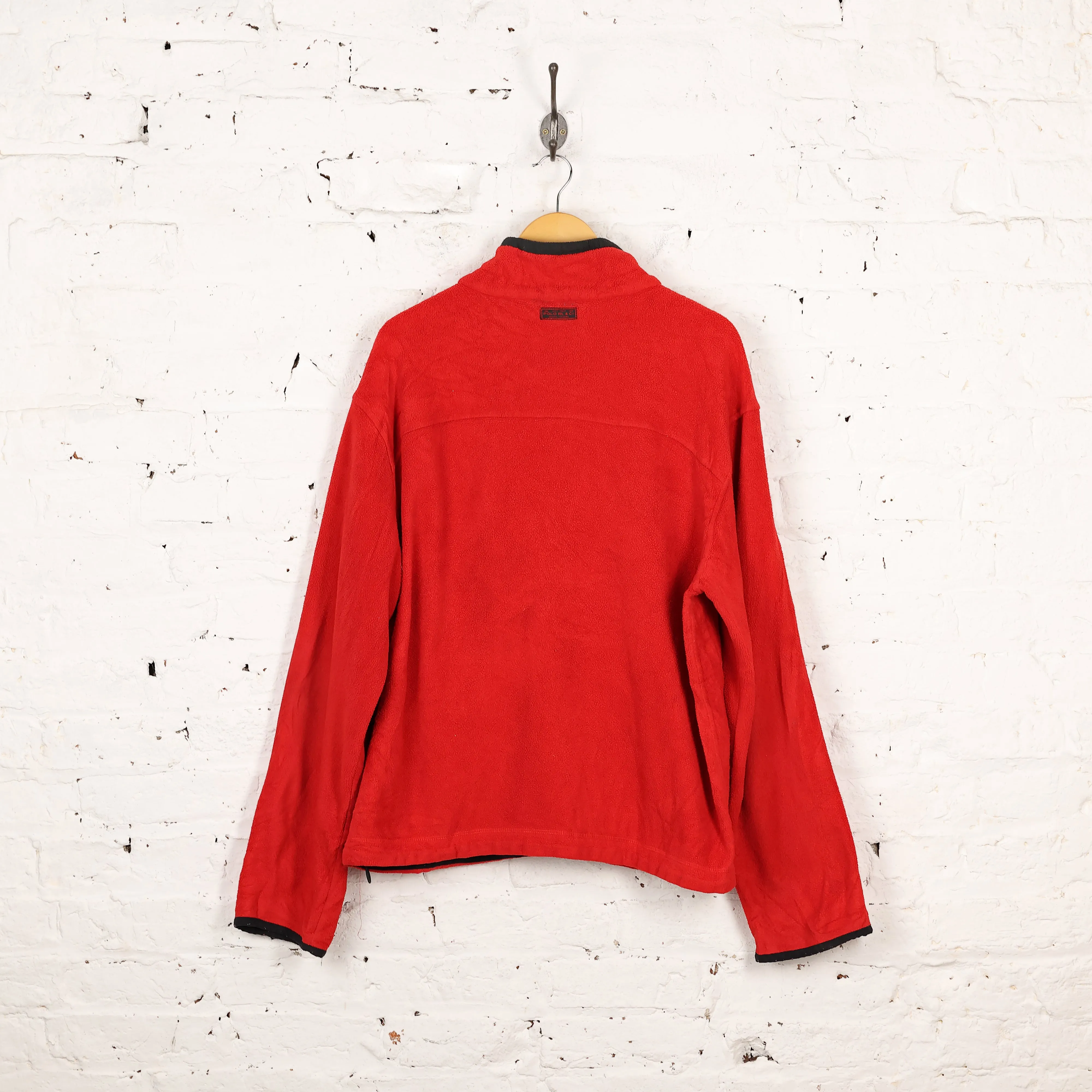 Ralph Lauren Fleece Bomber Jacket - Red - XXL