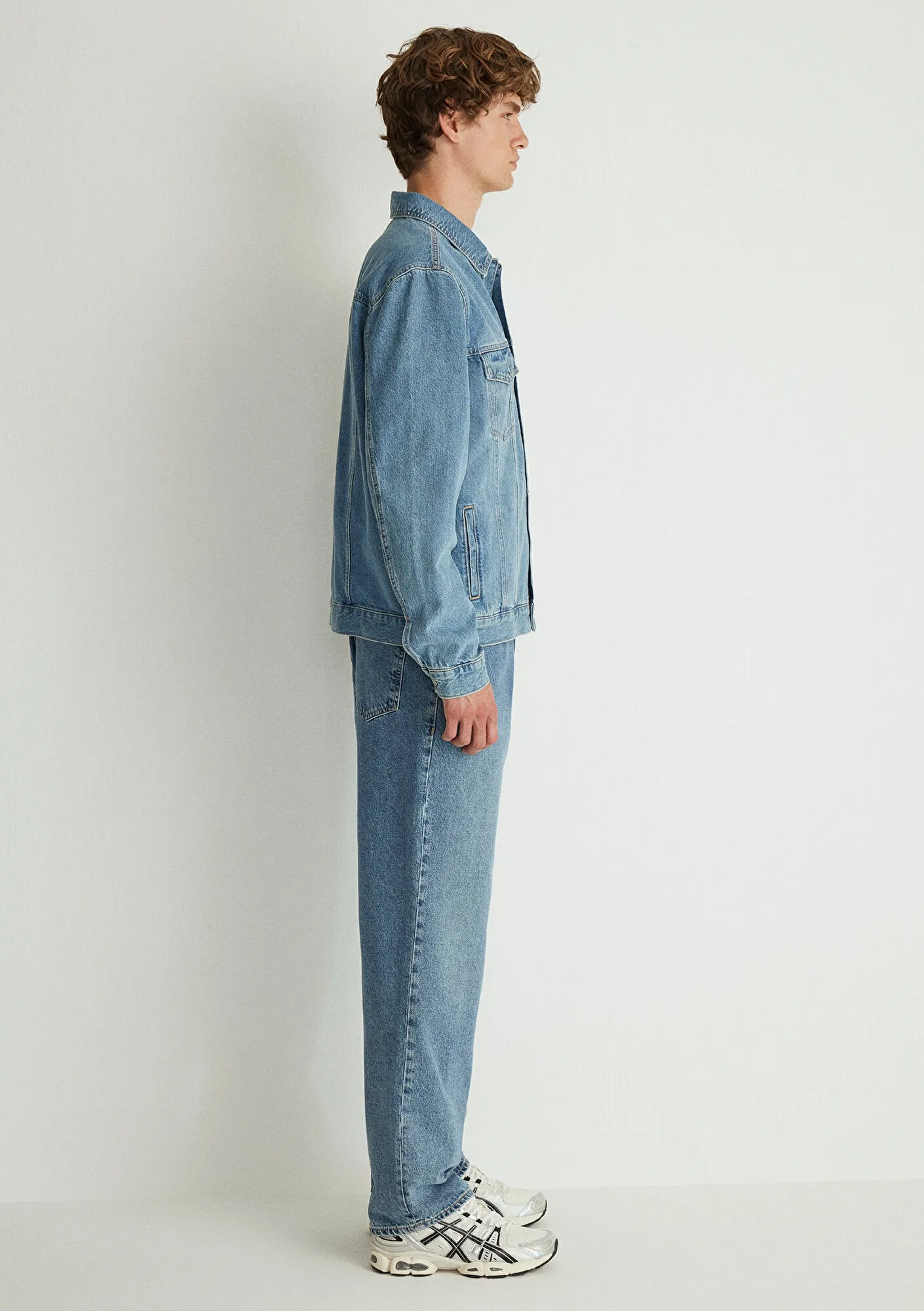 Ray Used Blue College Denim Jean Jacket