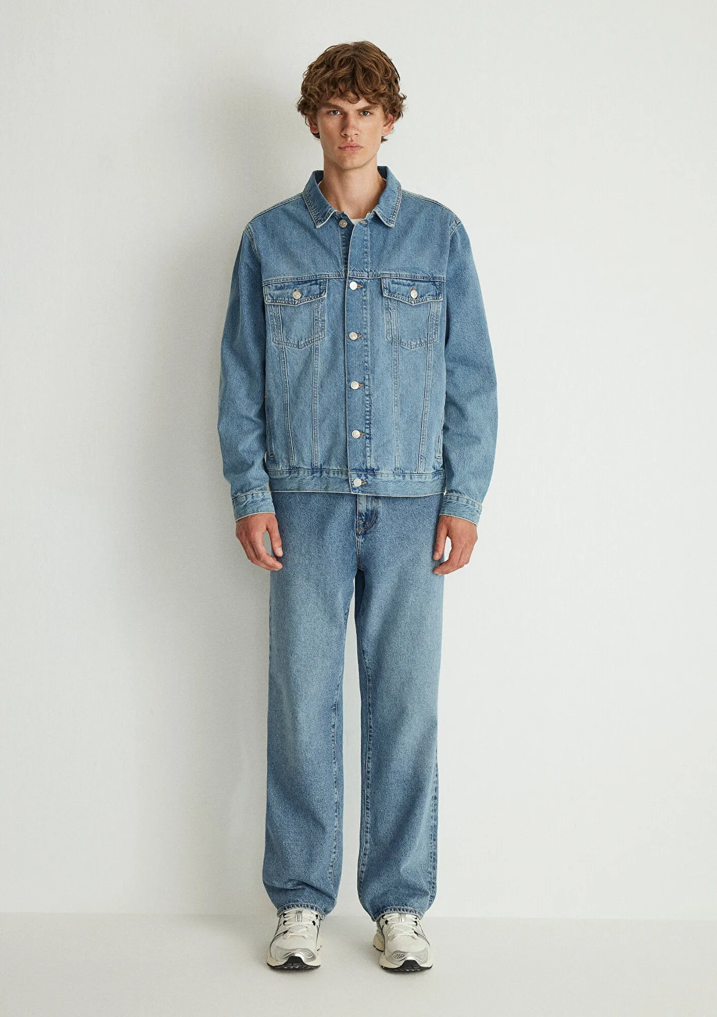Ray Used Blue College Denim Jean Jacket