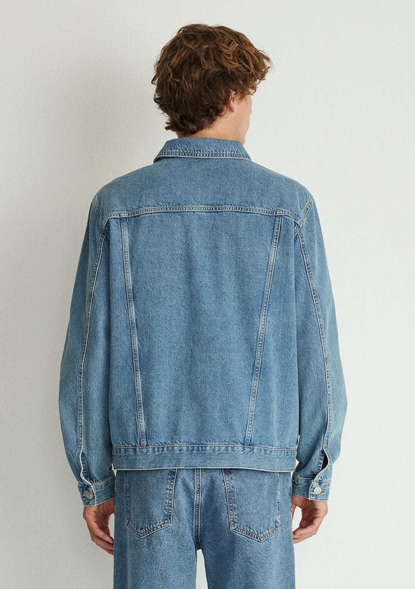 Ray Used Blue College Denim Jean Jacket