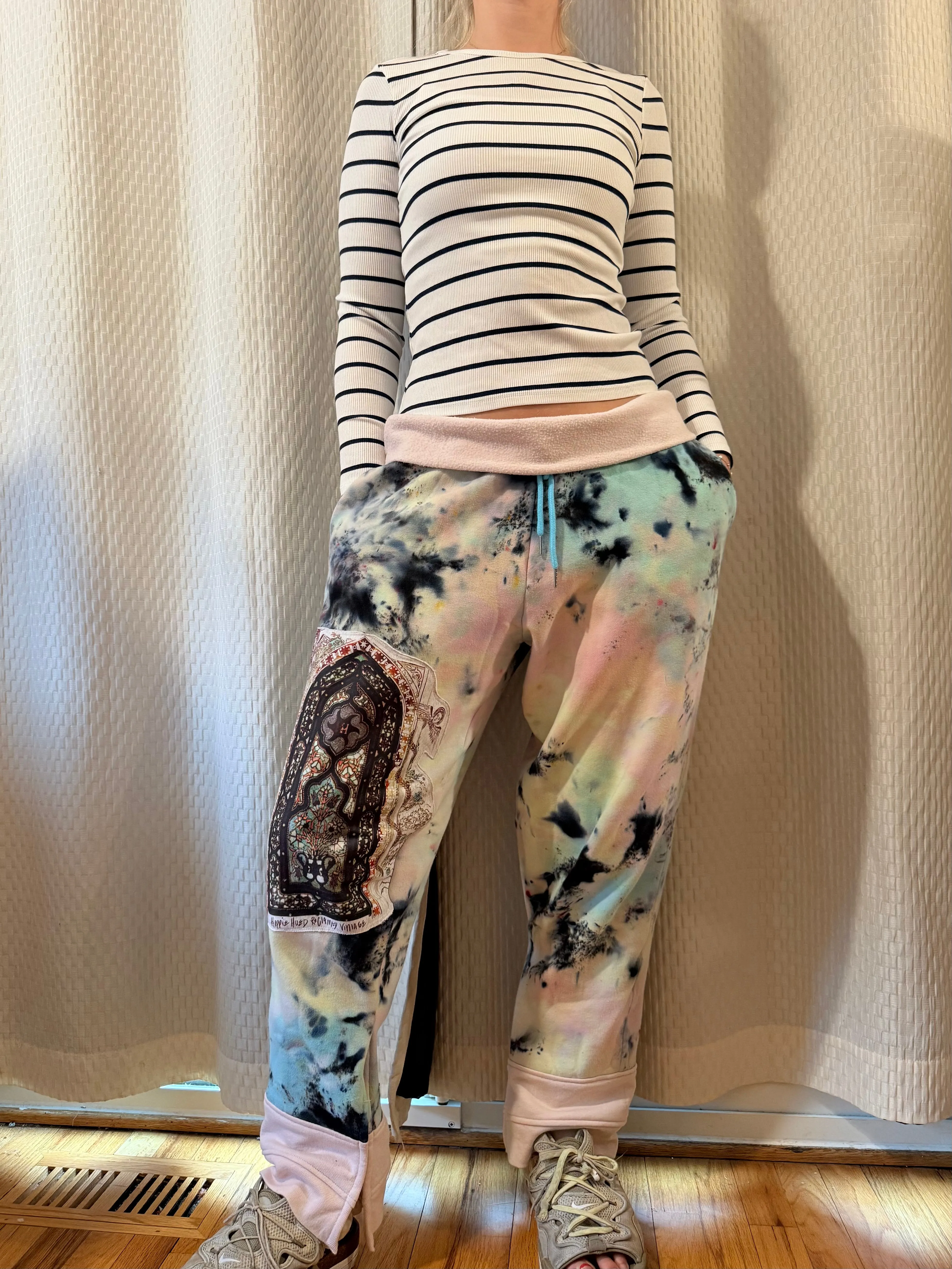 Reclaimed Patchwork Stained Glass Sweatpants